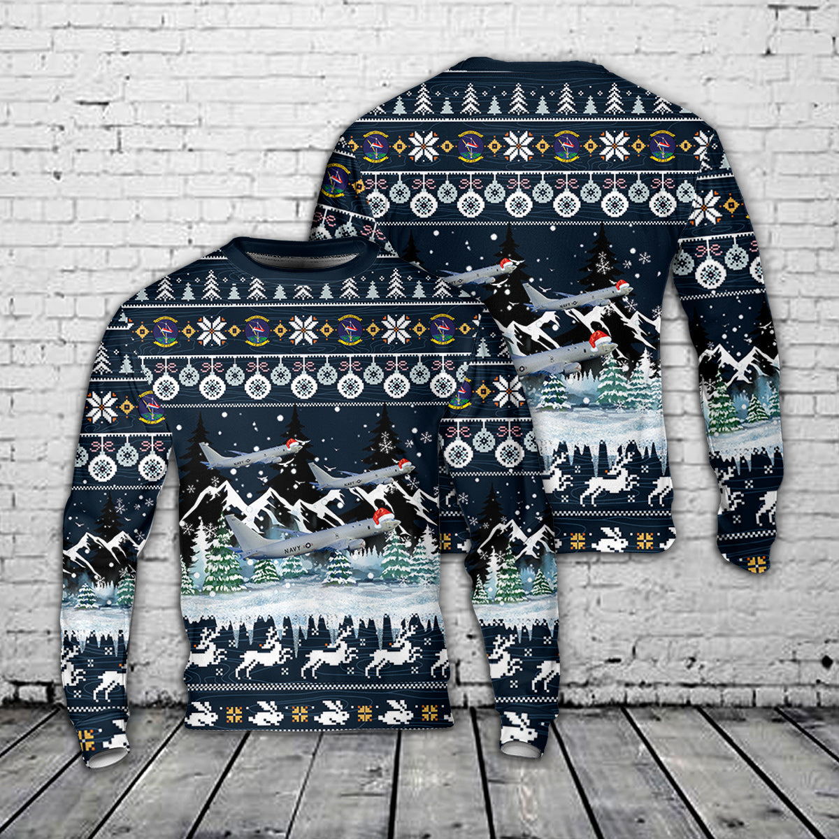 US Navy VX-20, Air Test and Evaluation Squadron Twenty P-8A Poseidon Christmas Sweater