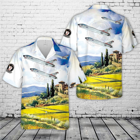 US Navy Vought F-8 Crusader Of VF-24 Hawaiian Shirt