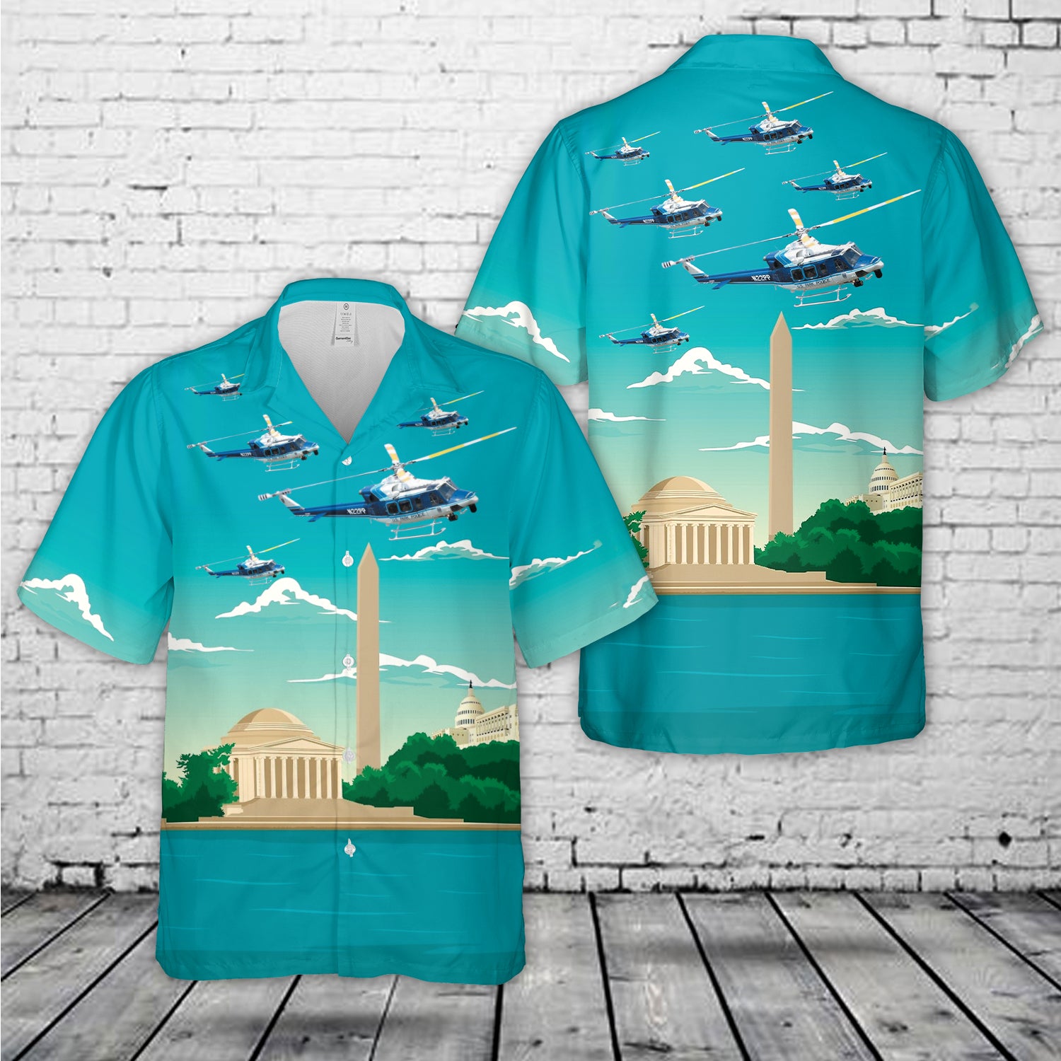 US Park Police Helicopter Hawaiian Shirt