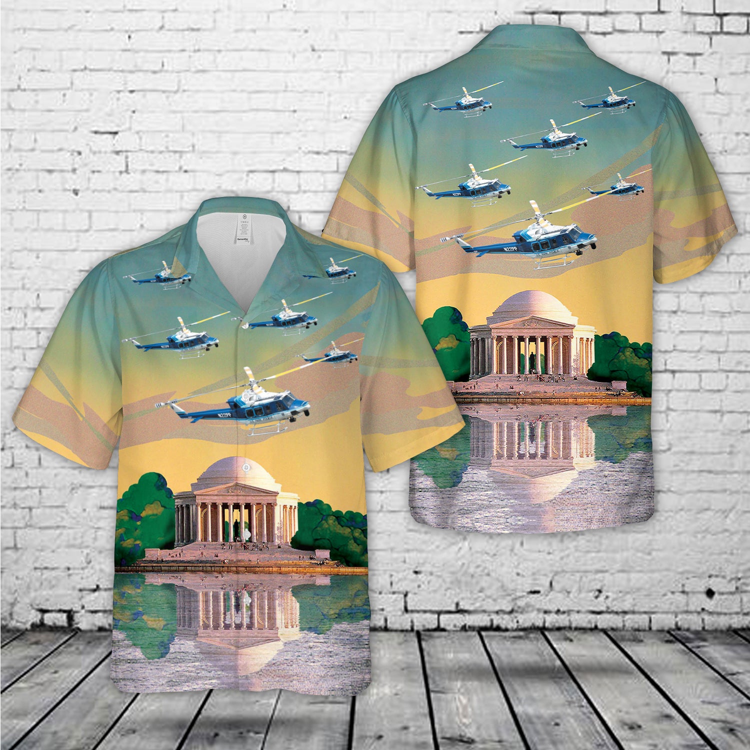 US Park Police Helicopter Hawaiian Shirt