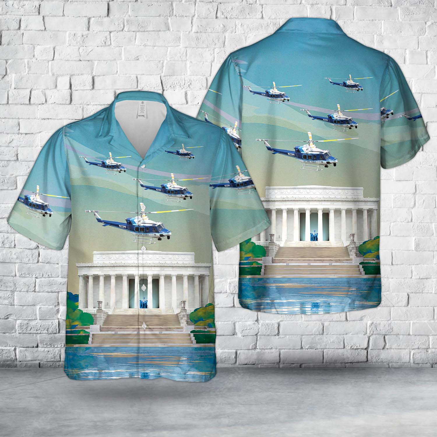 US Park Police Helicopter Hawaiian Shirt