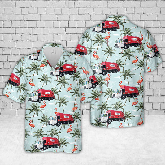 US Republic Services Autocar Xpeditor McNeilus RL Hawaiian Shirt
