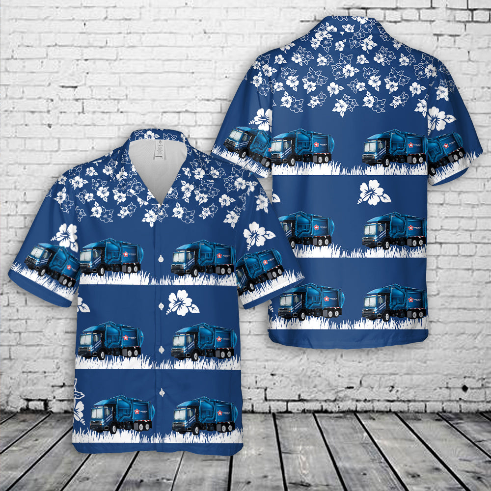 US Republic Services Waste Management Hawaiian Shirt