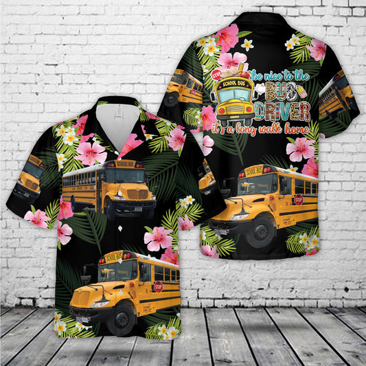 US School Bus Driver Hawaiian Shirt