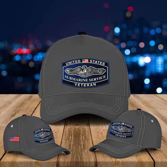 US Submarine Service Dolphins Veteran Baseball Cap