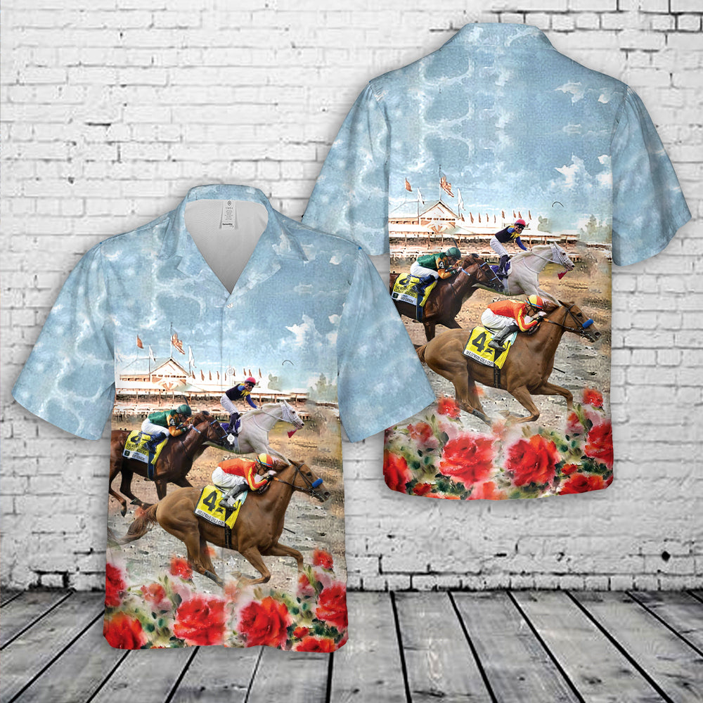 US Thoroughbred Horse Racing Hawaiian Shirt