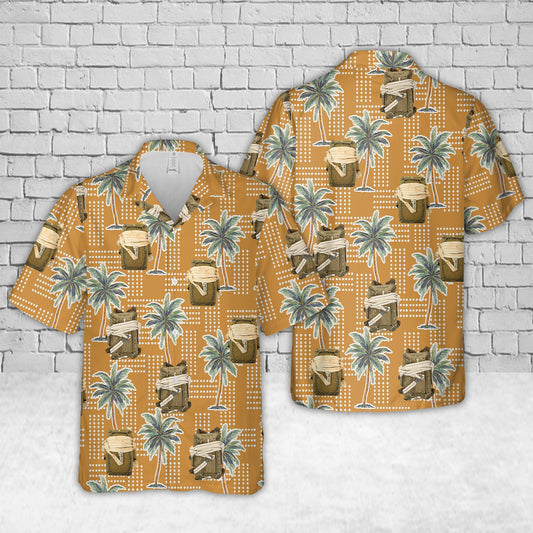 US WWII Airborne Paratrooper T5 Parachute Hawaiian Shirt