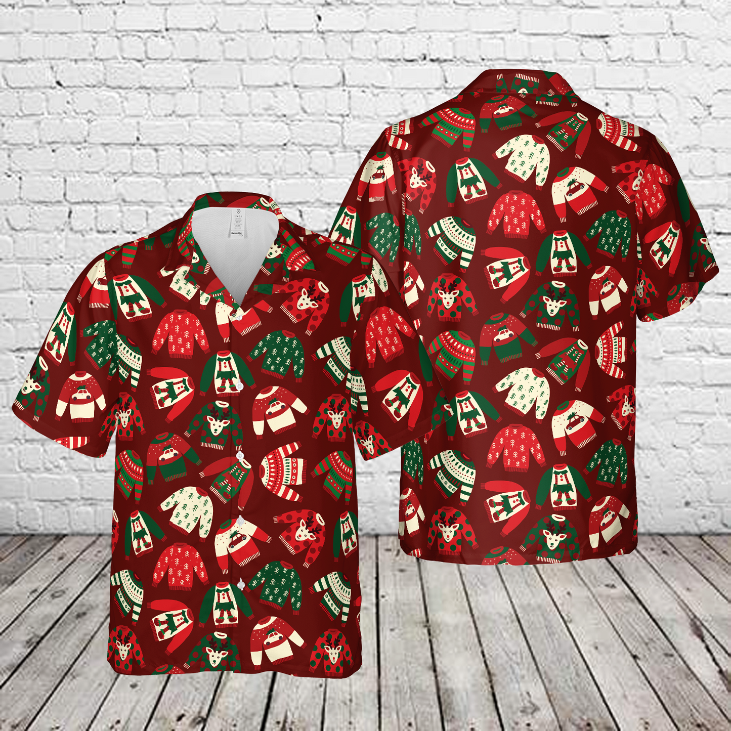 Ugly Christmas Sweaters Seamless Hawaiian Shirt