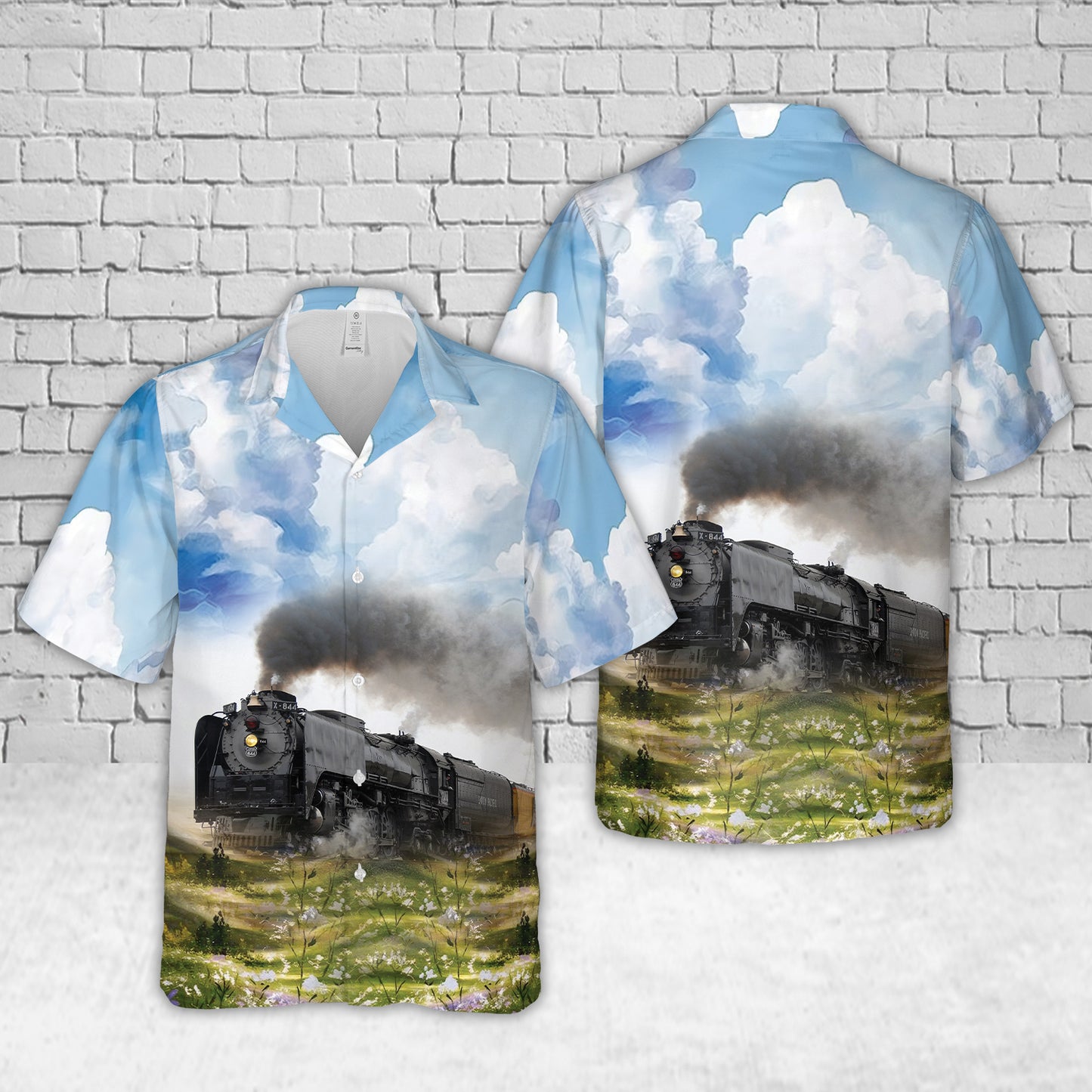 Union Pacific 844 Locomotive Hawaiian Shirt