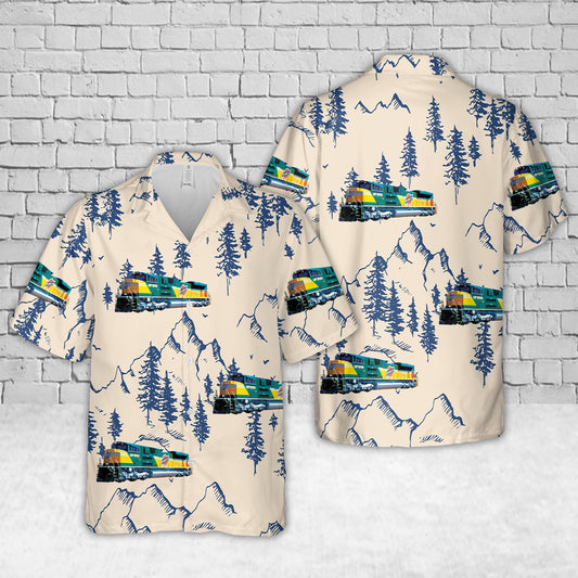 Union Pacific No. 1995 - Chicago & North Western Heritage Locomotive Hawaiian Shirt