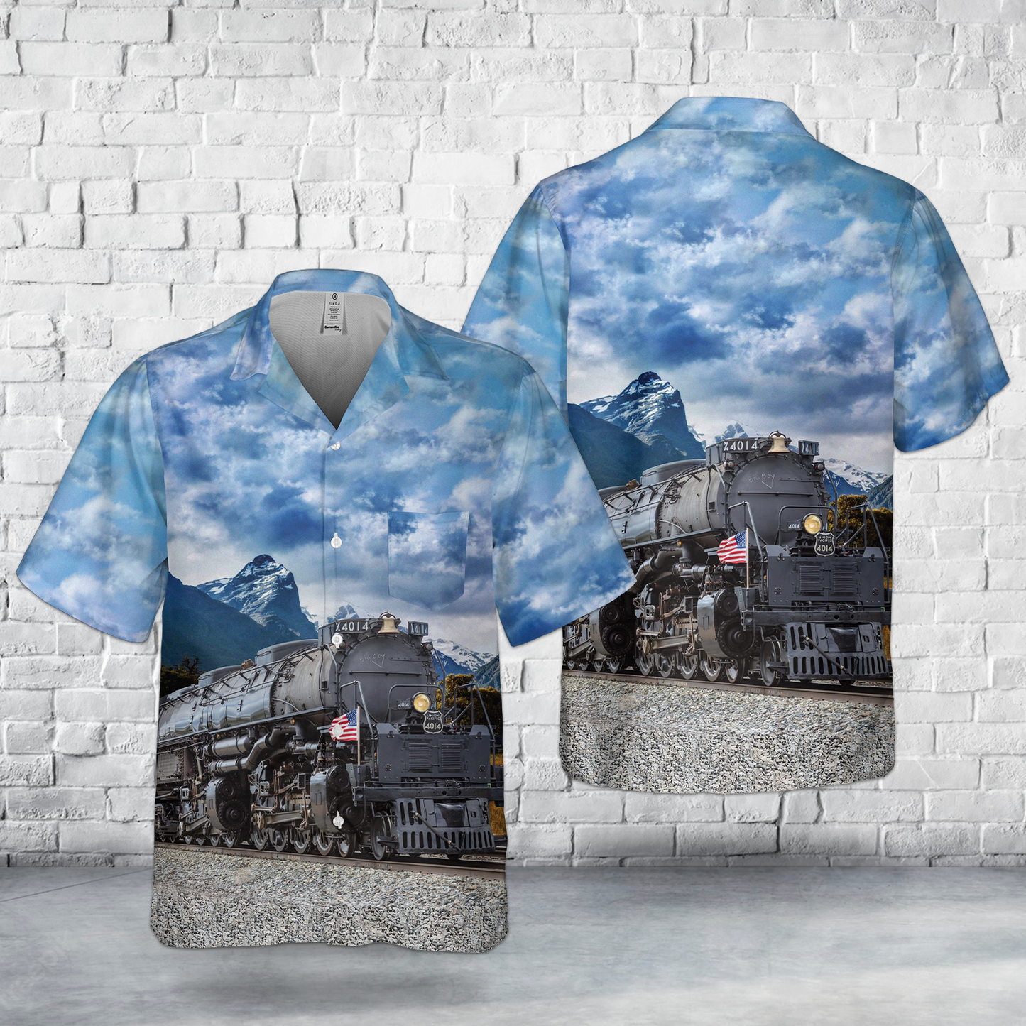 Union Pacific Railroad Big Boy No. 4014 Steam Pocket Hawaiian Shirt