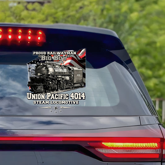 Union Pacific Steam Locomotive 4014 BIG BOY Transparent Vinyl Decal