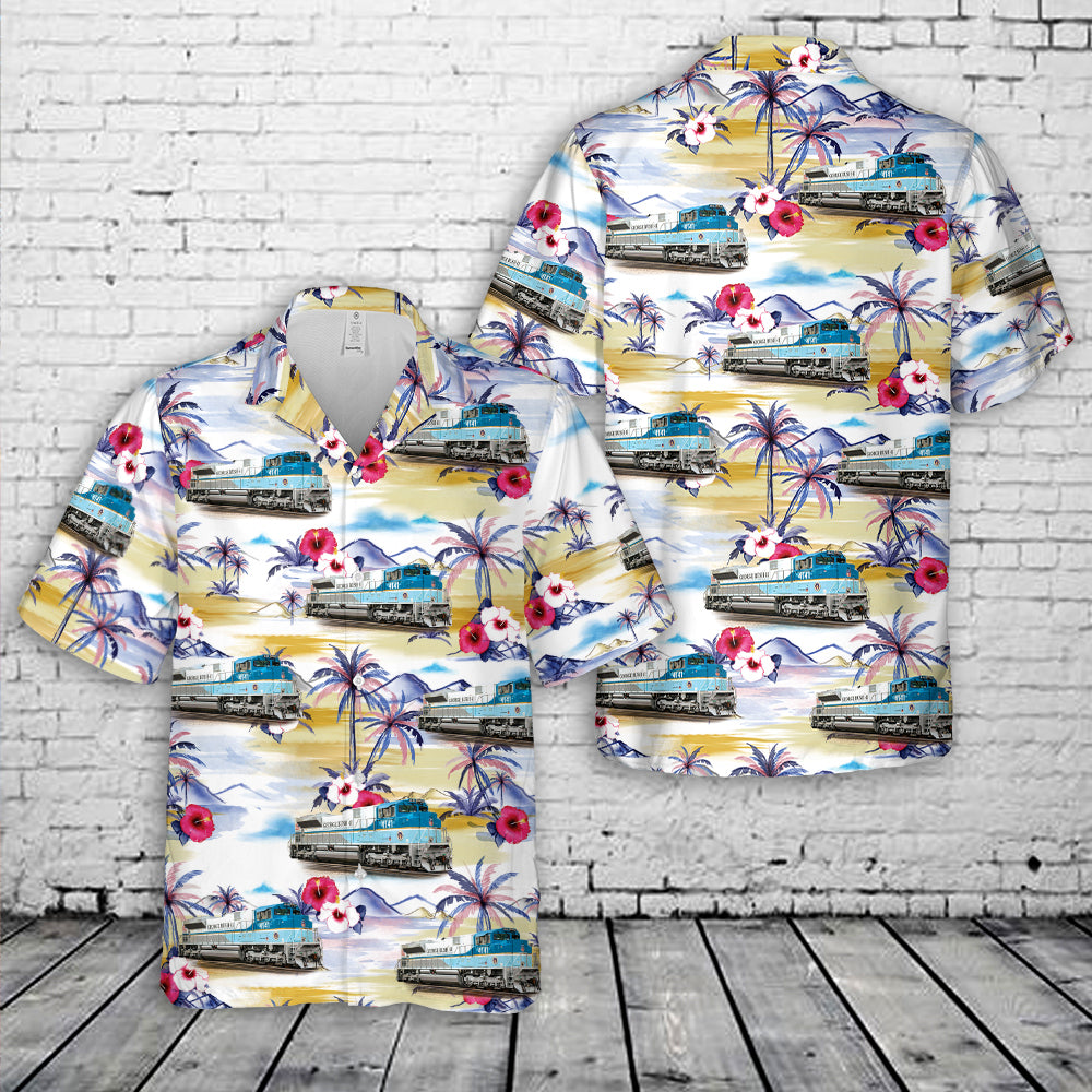 Union Pacific UP 4141 George H.W. Bush Locomotive Hawaiian Shirt