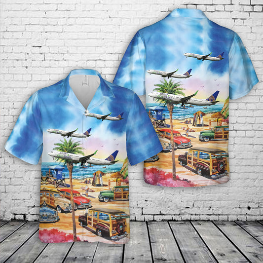 United Airlines, Eco-skies, Boeing 737-900ER(SWL) Hawaiian Shirt