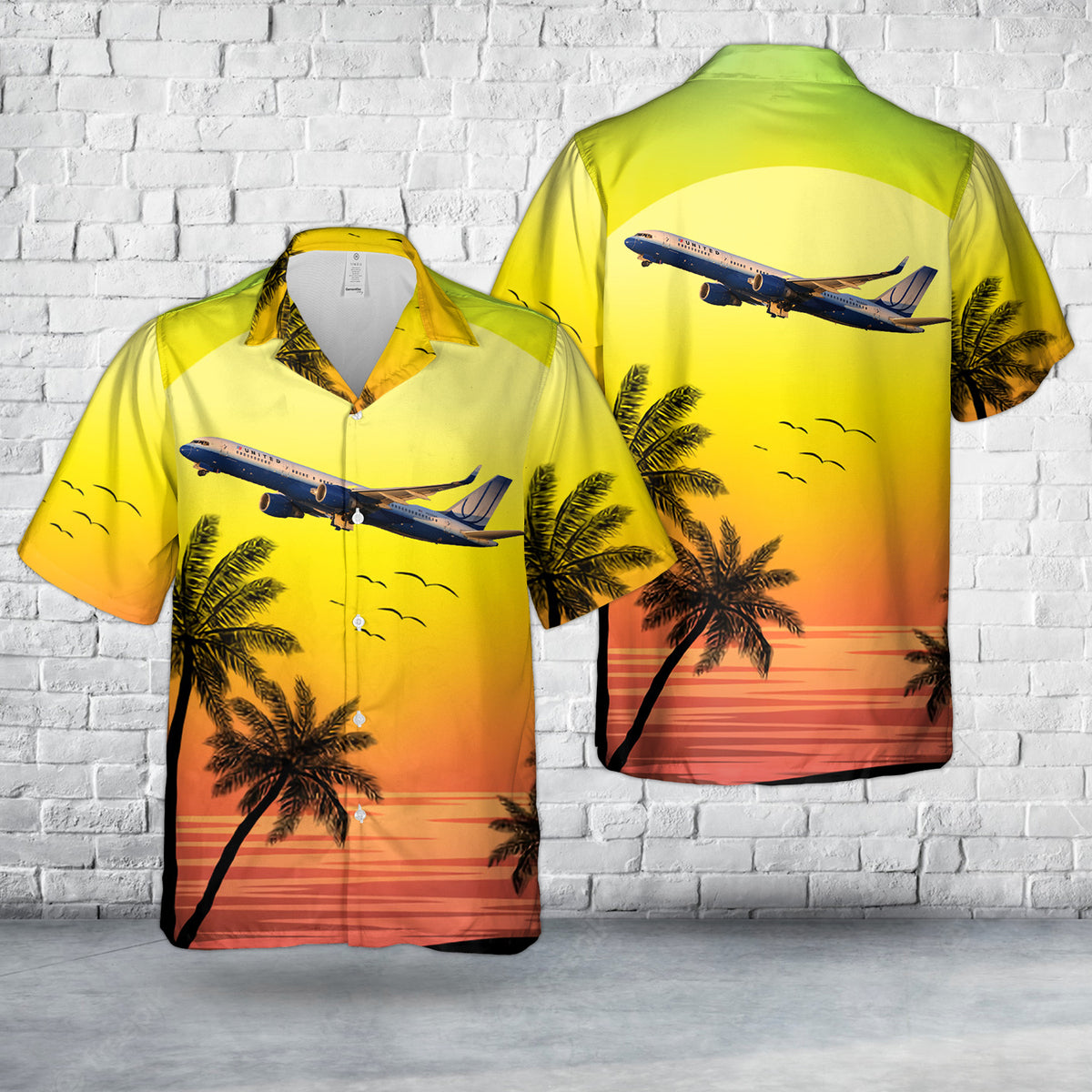 United Airlines B757-200 (Tulip Livery) Hawaiian Shirt