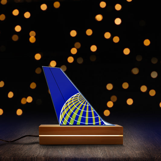 United Airlines Boeing 757-200 Continental "Globe" Tail Custom Shape Photo Night Light