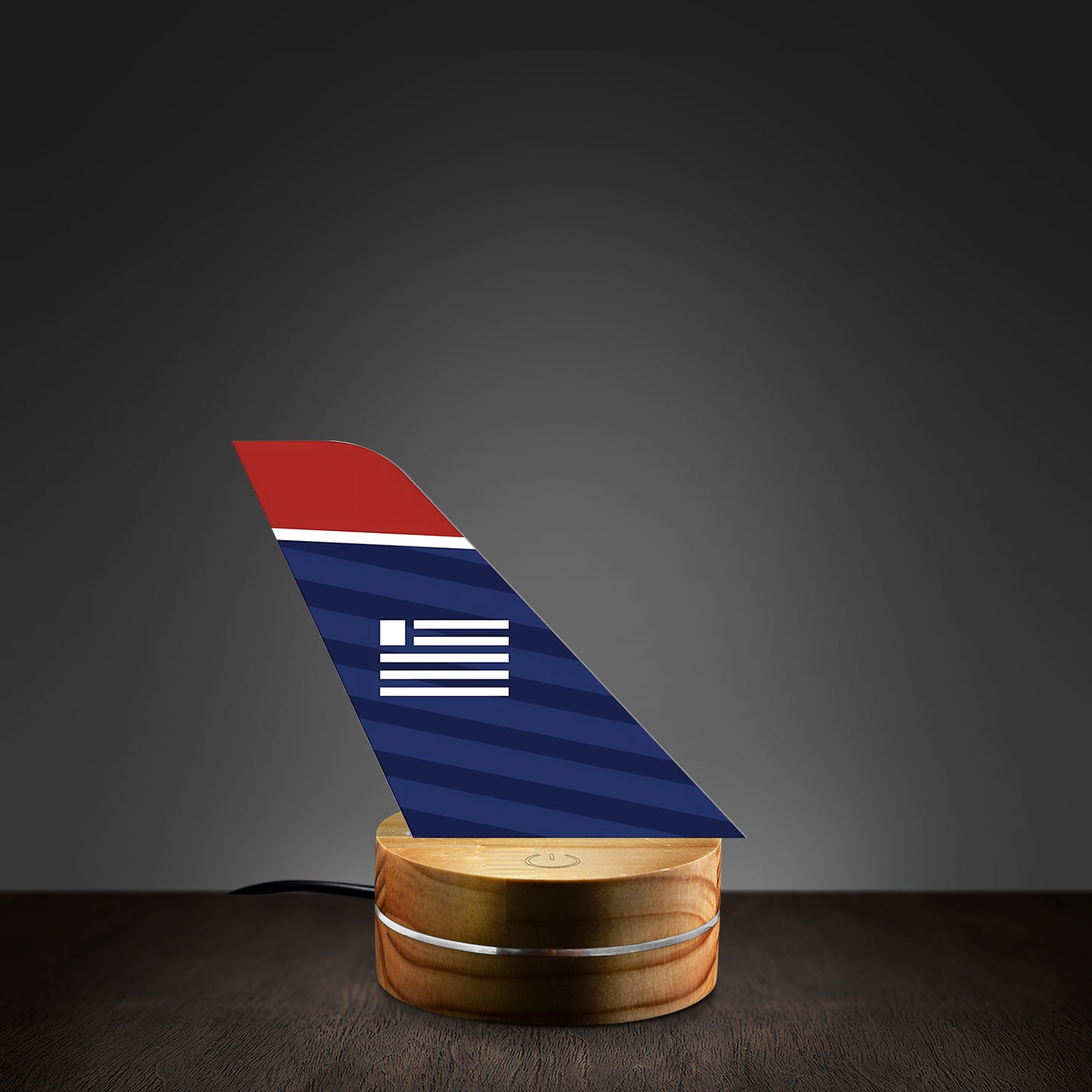 US Airways Metal Tail Custom Shape Photo Night Light