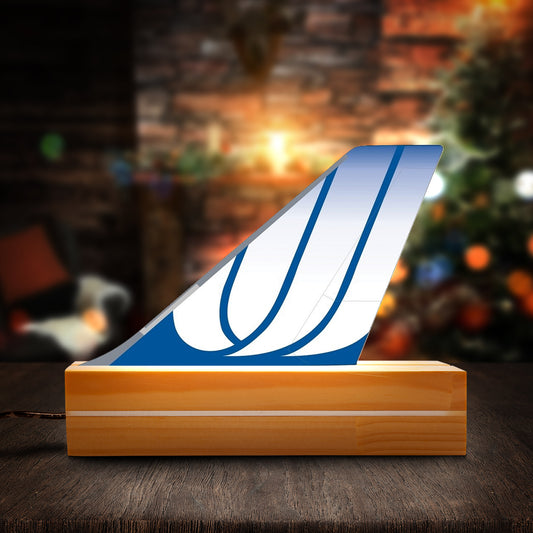 United Airlines Tulip Tail Custom Shape Photo Night Light
