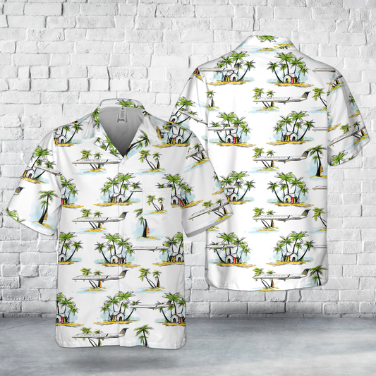 United Express Embraer 145 Pocket Hawaiian Shirt