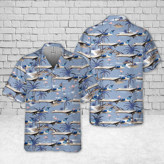 United Express Embraer ERJ-145 Pocket Hawaiian Shirt