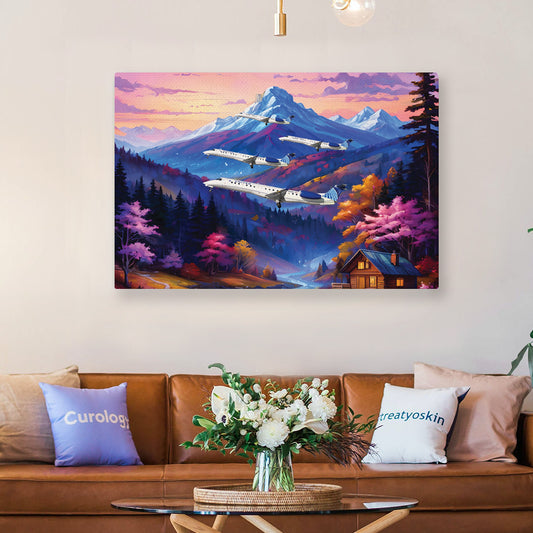 United Express (Commutair) Embraer ERJ-145XR Canvas Prints