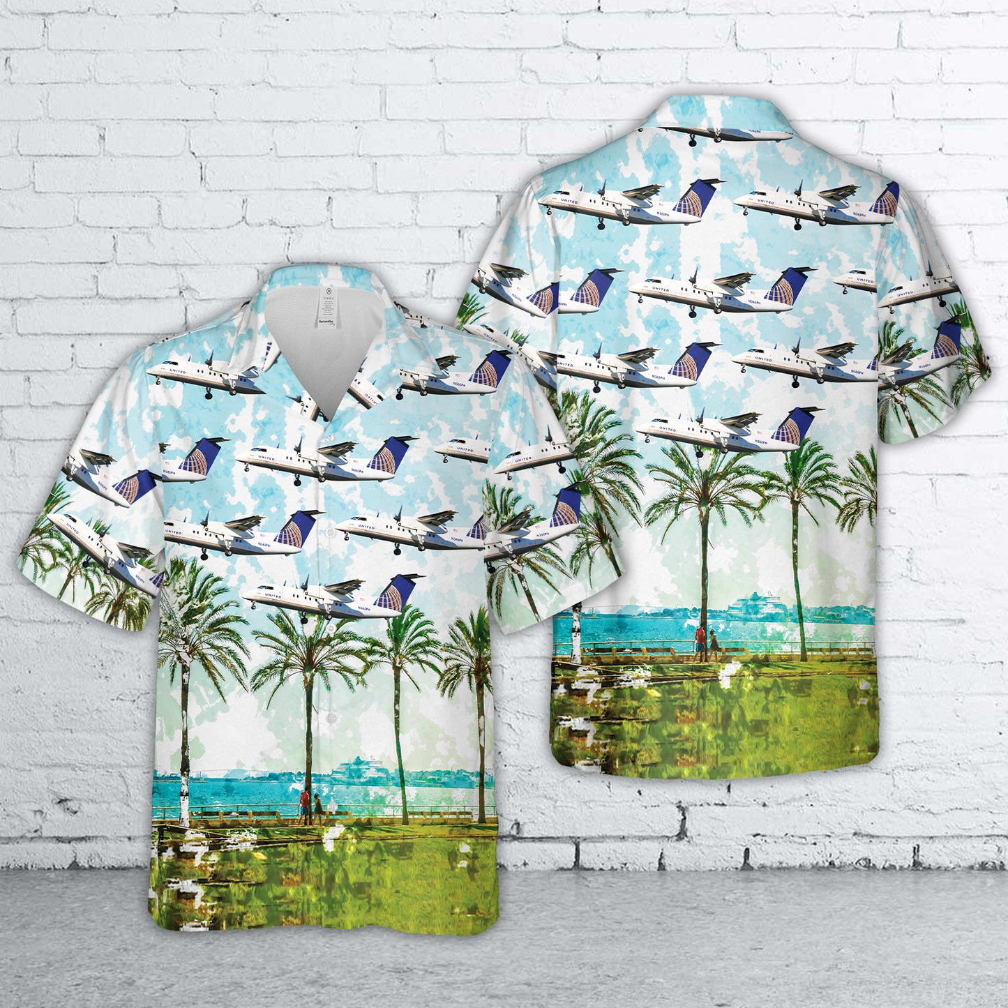 United Express (Commutair) De Havilland Canada Dash 8-Q202 Hawaiian Shirt