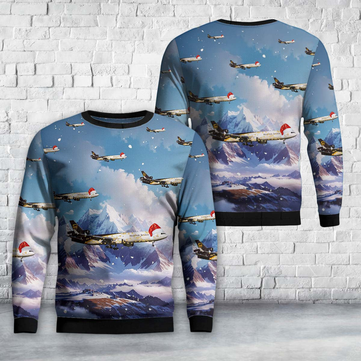 United Parcel Service UPS McDonnell Douglas MD-11 Christmas Sweater
