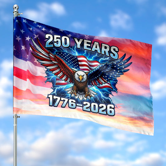 United States 250th Anniversary 1776-2026 House Flag