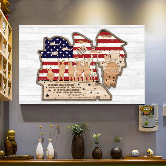 United States Armed Forces Veteran Canvas