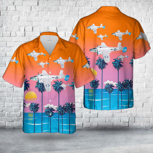 United States Army Air Forces North American B-25J-10-NC SN 43-35972 “Maid in the Shade” WWII Hawaiian Shirt