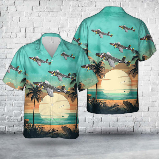 United States Army Air Forces North American B-25 Mitchell B-25J-30-NC SN 44-86777 “Georgie’s Gal” WWII Hawaiian Shirt