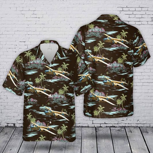 United States Army Air Forces (USAAF) B-25J Mitchell Air Museum Hawaiian Shirt