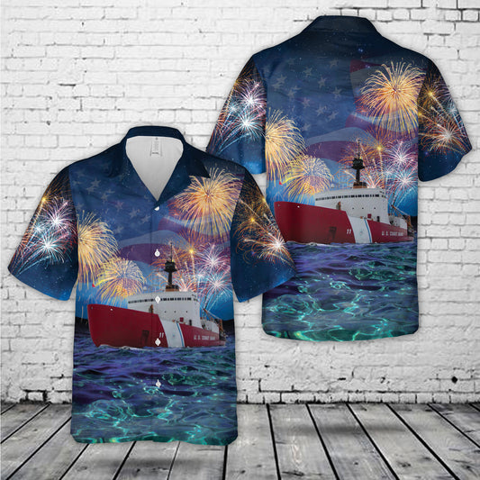 United States Coast Guard USCGC Polar Sea (WAGB-11), 4th Of July Hawaiian Shirt