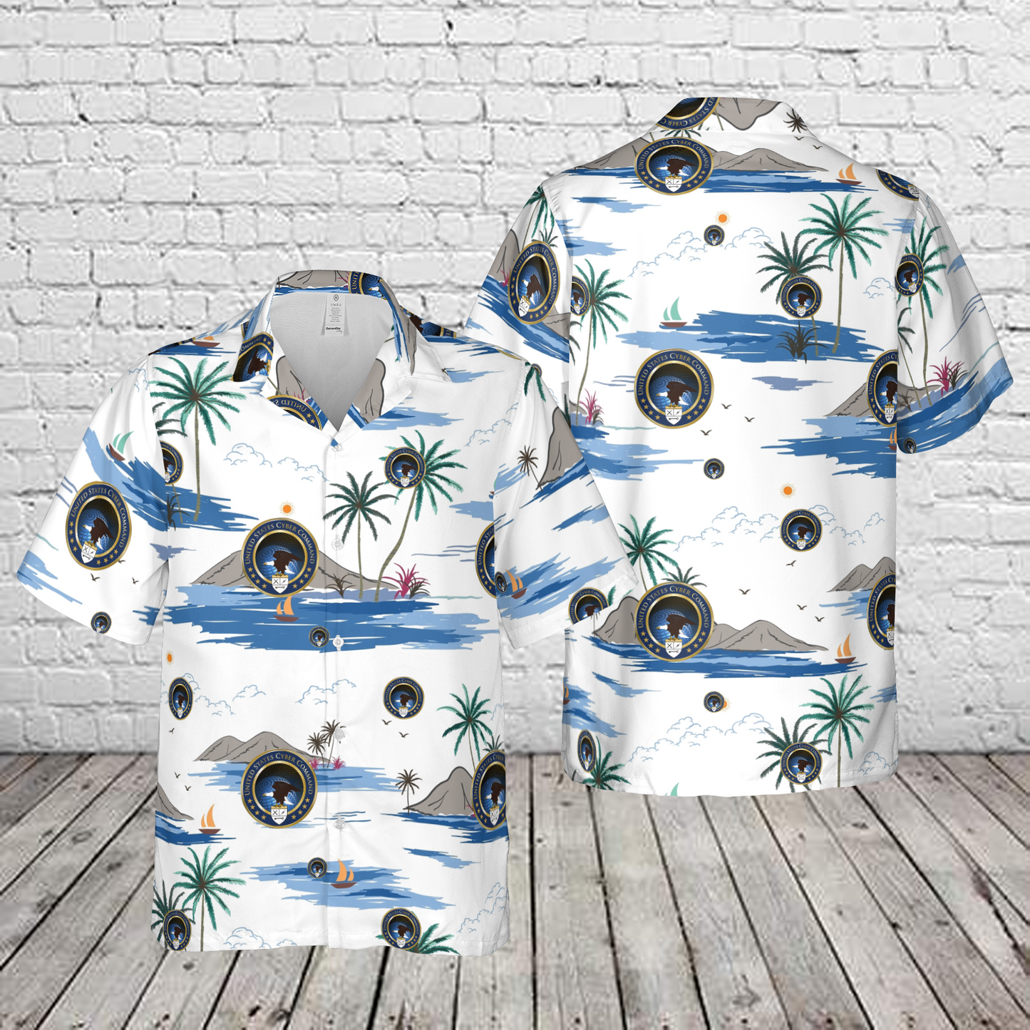 United States Cyber Command (USCYBERCOM) Hawaiian Shirt