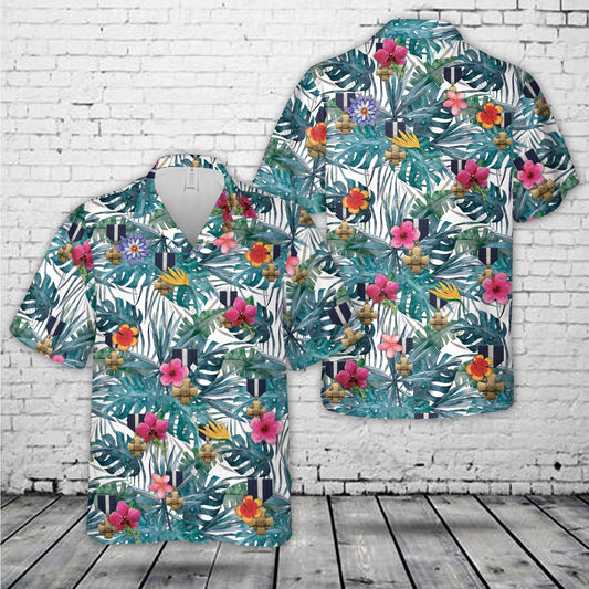 United States Department of the Navy (DON) Navy Cross Medal Hawaiian Shirt