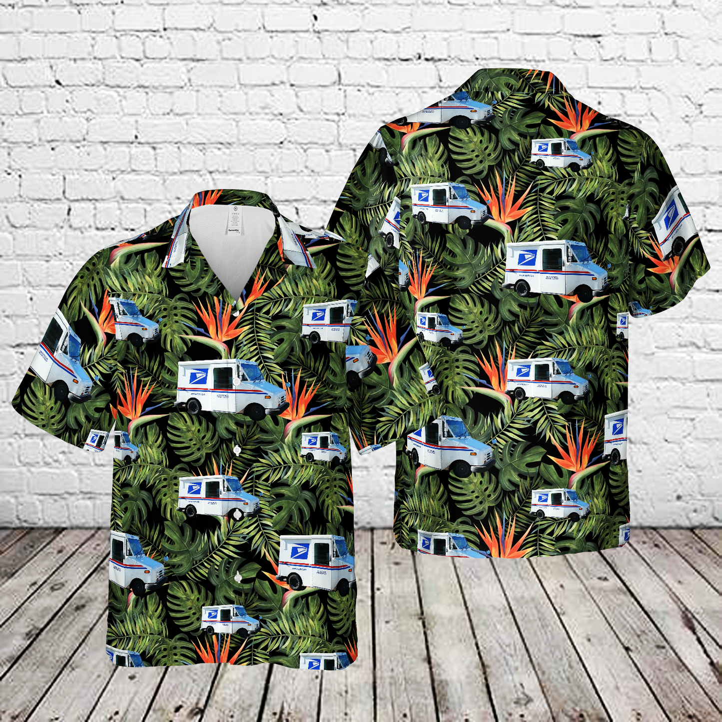 United States Postal Service Grumman LLV Hawaiian Shirt