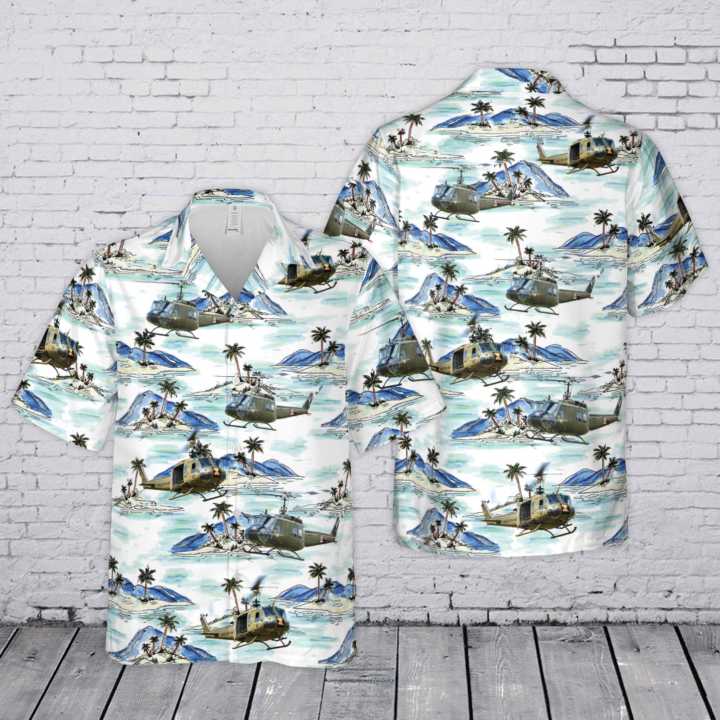 Us Army UH-1 Huey Hawaiian Shirt