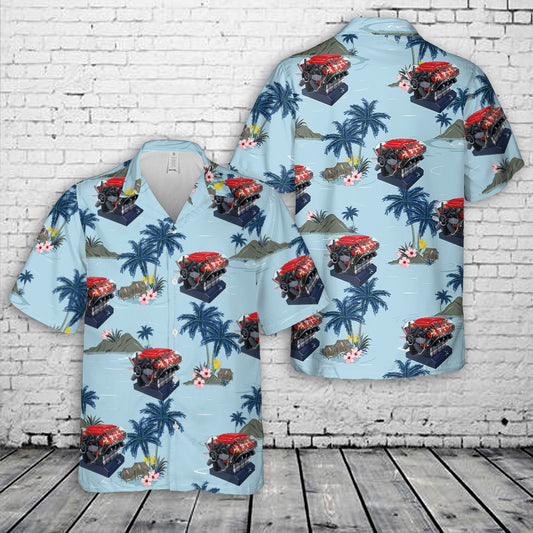 V8 Engine Electric Powered Working Hawaiian Shirt