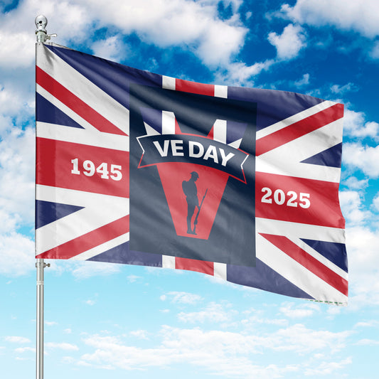 VE Day 80 Year House Flag