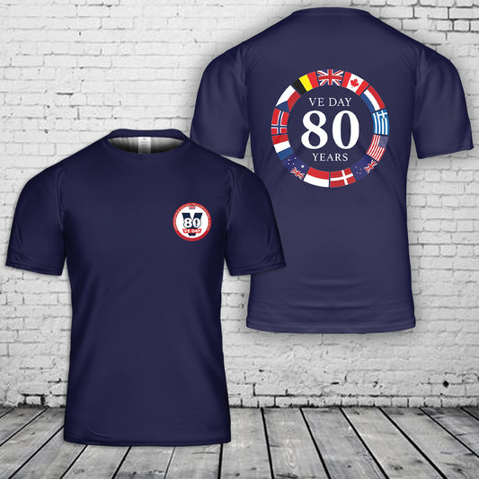 VE Day 80th anniversary 3D T-Shirt
