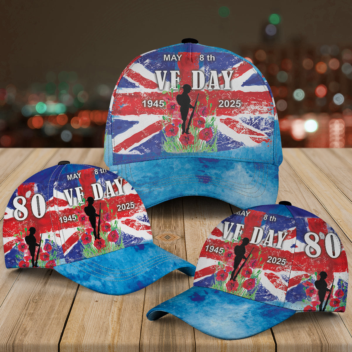 VE Day May 8th 80 Years Victory Baseball Cap – Merch Gears