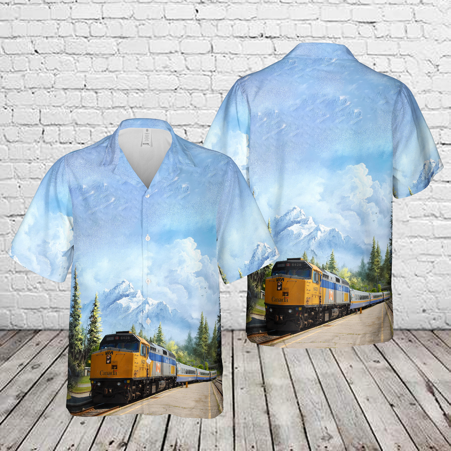 VIA Rail Canada 6428 Hawaiian Shirt