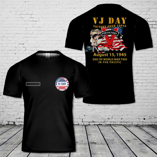 Custom Name VJ Day - Victory Over Japan Day - End WWII in Pacific T-Shirt 3D