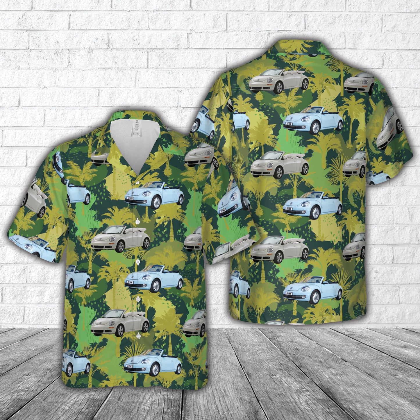 VW Beetle Cabrio Hawaiian Shirt