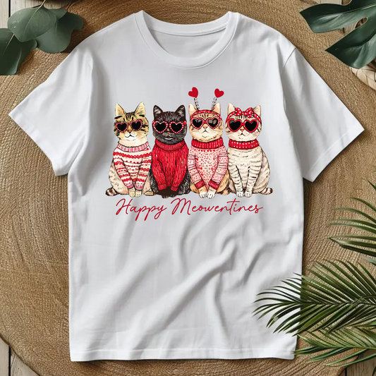 Valentine Cat Classic Unisex T-Shirt Gildan 5000 (Made In US)