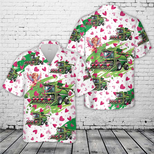 Valentine Combine Harvester Hawaiian Shirt