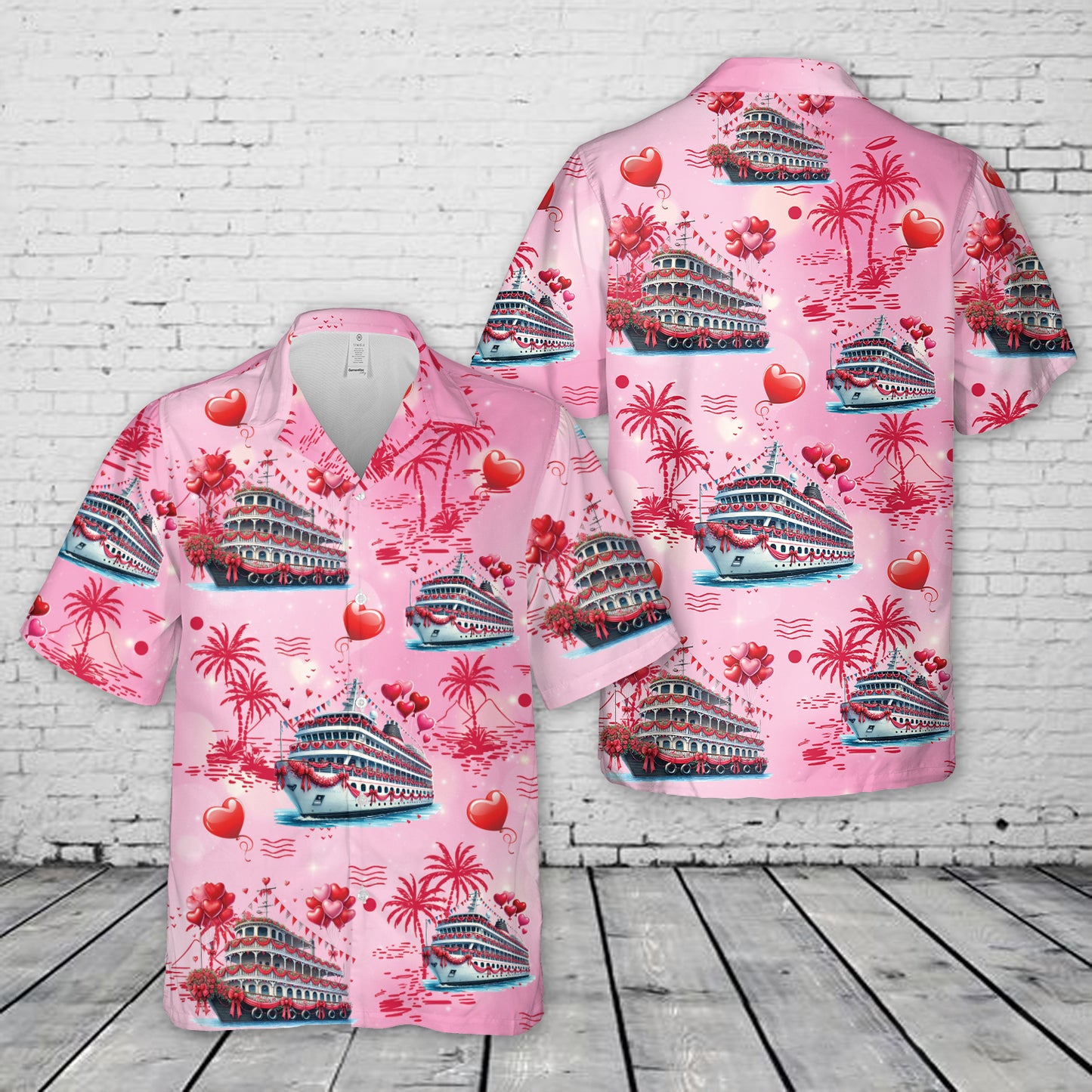 Valentine Cruise Ship Hawaiian Shirt