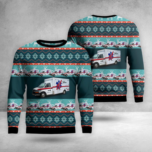 Vandalia, Missouri, Van Far Ambulance District Christmas AOP Sweater