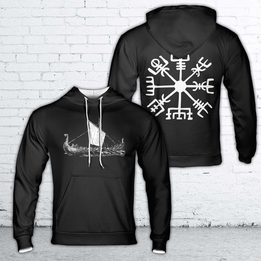 Vegvisir Vikings Compass Essential Hoodie 3D