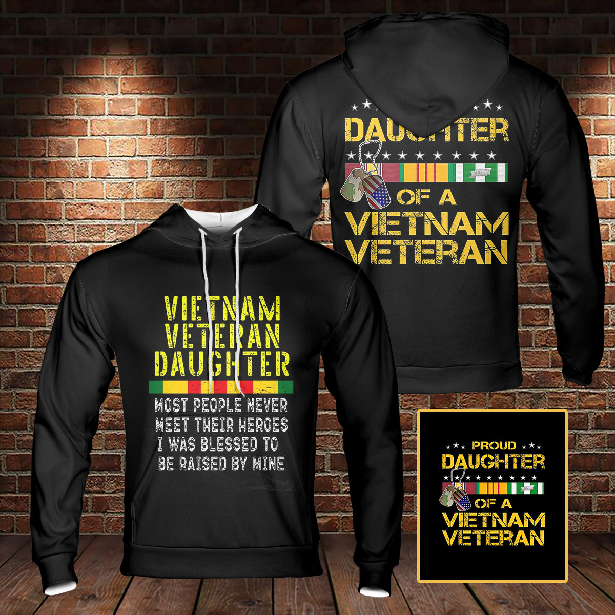 Vietnam Veteran Daughter 3D Hoodie